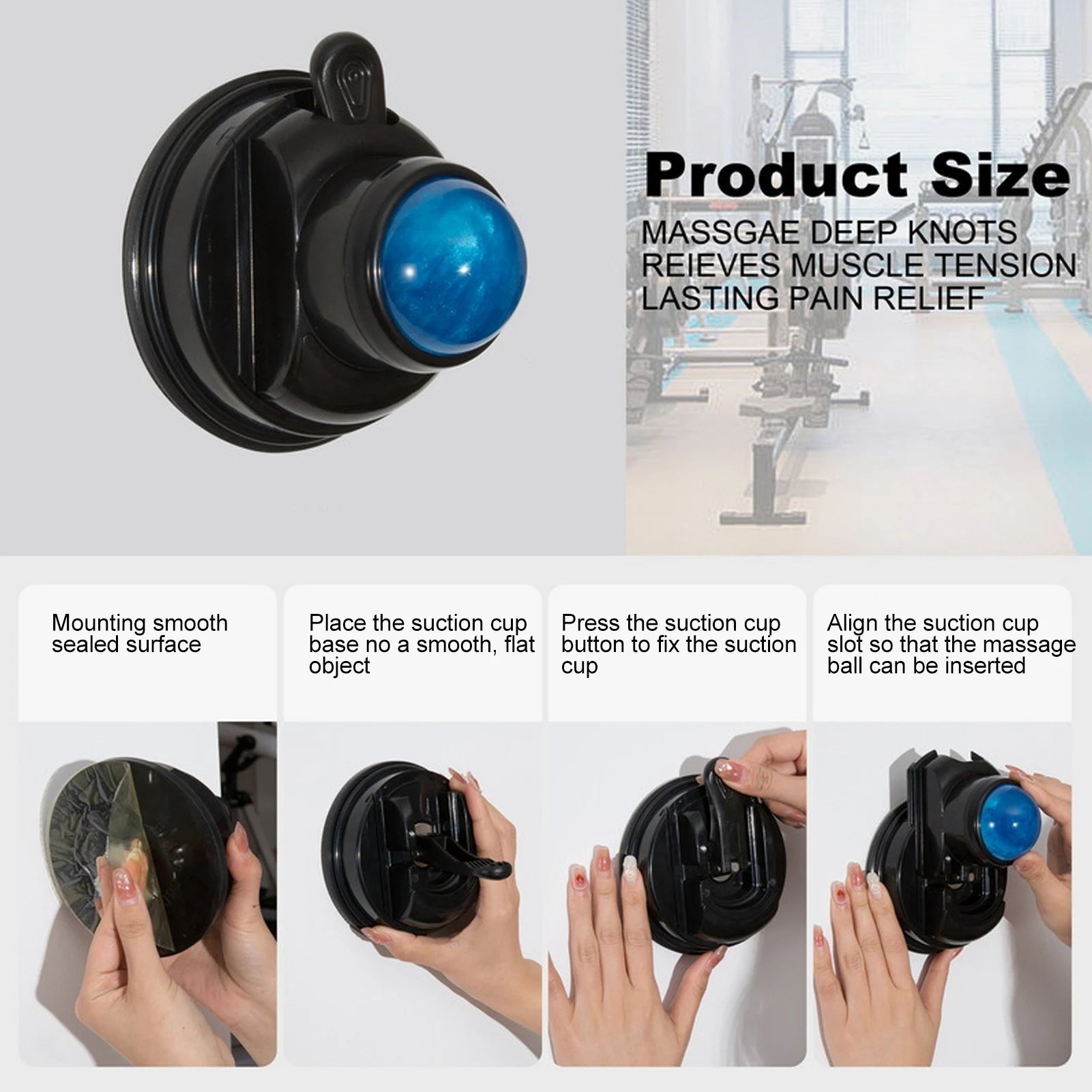 Zenage Wall Massage Roller Suction Cup